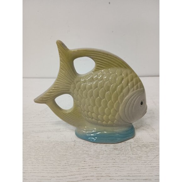 Vintage Hand Crafted Ceramic Angel Fish Figurine Nautical Mid Century Modern - Picture 5 of 10